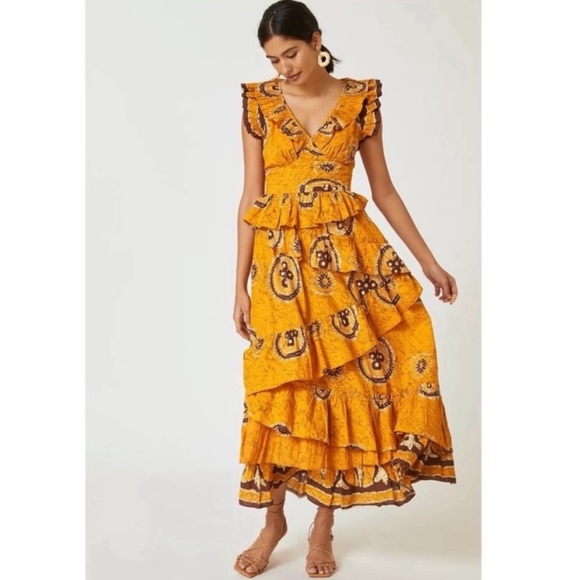 Anthropologie Dresses & Skirts - ANTHROPOLOGIE Adrienne Ruffled Boho Maxi Dress Love The Label Plus Size 1X